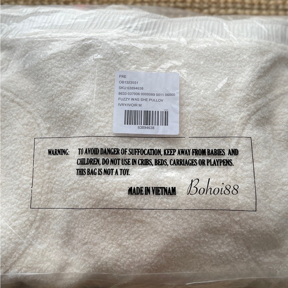 NEW Free People Fuzzy Was She Fleece Pullover - Picture 8 of 10